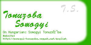 tonuzoba somogyi business card
